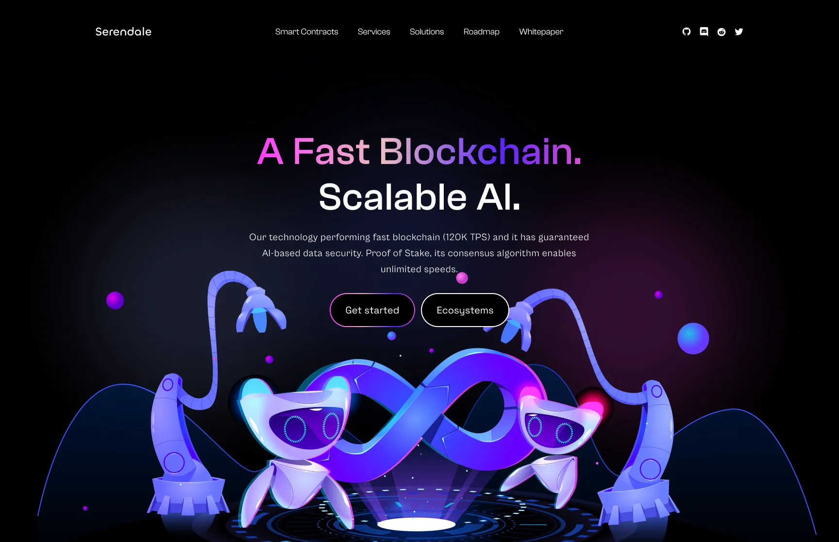 Dark hero website design preview